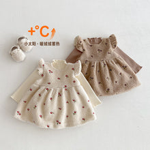 Load image into Gallery viewer, ZDQ5273LS-冬季加絨飛袖刺繡連衣裙&amp;針織上衣
