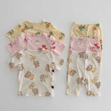 Load image into Gallery viewer, 53106TG-Korean version of small animal print short-sleeved two-piece suit 
