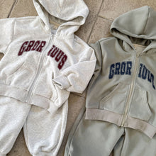 將圖片載入圖庫檢視器 CZ260863TG-春秋季復古字母連帽休閒兩件套
