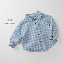 將圖片載入圖庫檢視器 26028SE-春季格紋牛仔襯衫式外套
