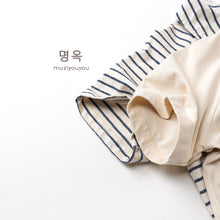 將圖片載入圖庫檢視器 26056SE-春夏｜條紋韓版｜短袖T恤
