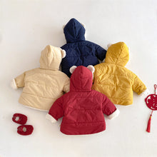 將圖片載入圖庫檢視器 ZDW5309SE-冬季小熊加絨連帽加厚棉外套
