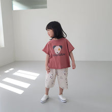 Load image into Gallery viewer, 24084SE-Summer Korean style dog print short-sleeved top
