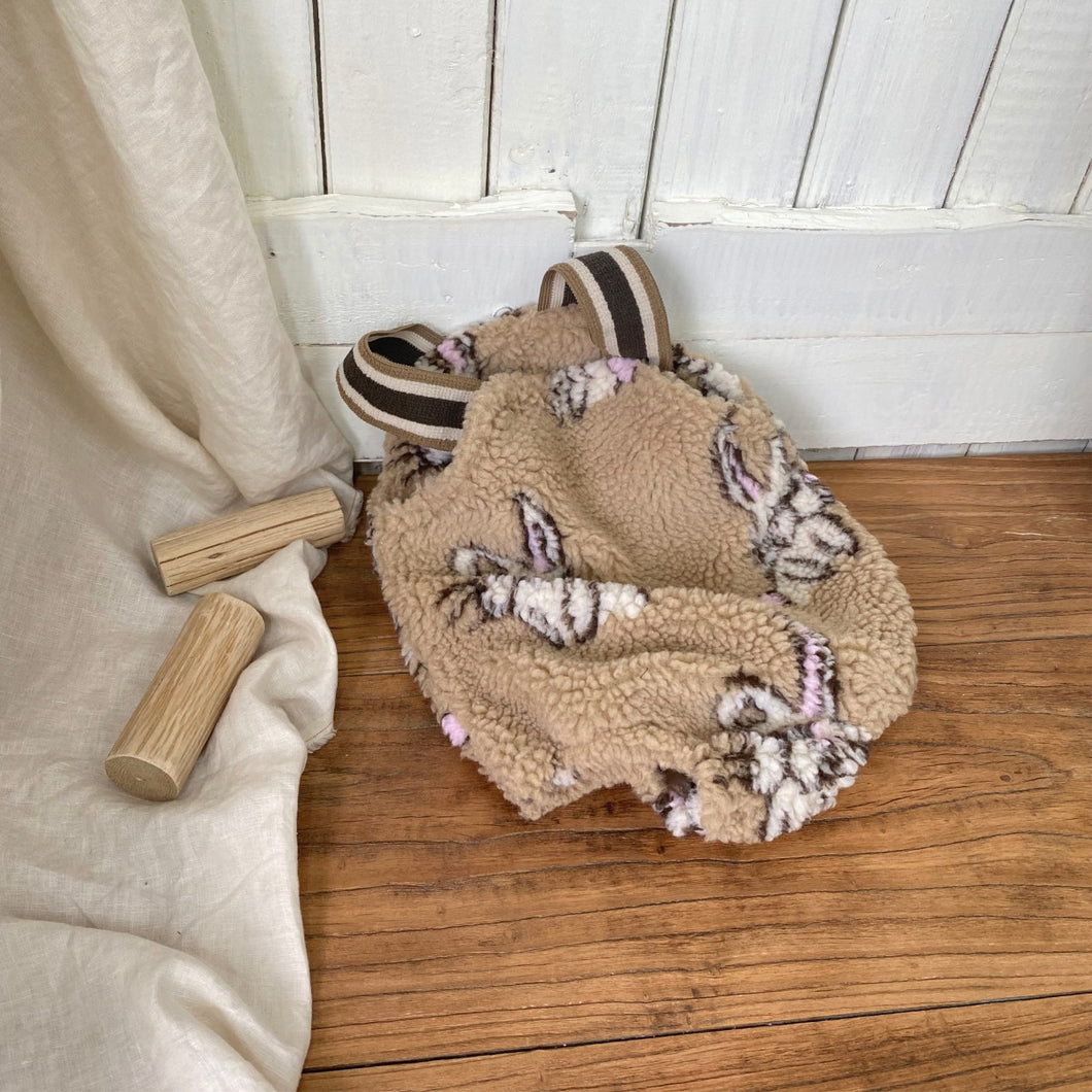 Y95124LS-冬季毛絨連身衣｜印花背帶爬服