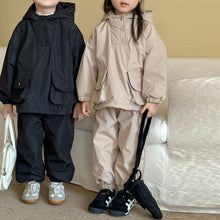 Load image into Gallery viewer, DZ250647TG-秋冬季韓版連帽加絨衝鋒衣兩件套
