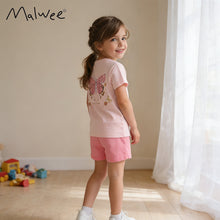 將圖片載入圖庫檢視器 111022TG-夏季女童圓領T恤短褲套裝
