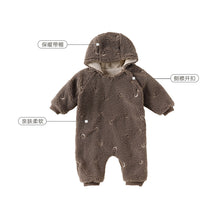 將圖片載入圖庫檢視器 D25285LS-冬季北歐風搖立絨連帽連體服
