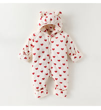 將圖片載入圖庫檢視器 D25293LS-冬季北歐風夾棉熊耳多連帽外出連體衣
