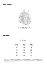 將圖片載入圖庫檢視器 629222LS-夏季｜愛心刺繡吊帶｜女童三角包屁衣
