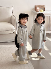 將圖片載入圖庫檢視器 CQ260851TG-春秋季格子翻領運動兩件套&amp;連衣裙
