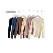 將圖片載入圖庫檢視器 2025Q79SE-秋冬季百搭針織多色毛衣
