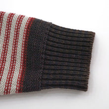 Load image into Gallery viewer, 25T59SE-春秋撞色條紋針織套頭毛衣
