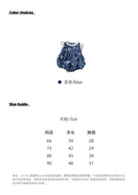 Load image into Gallery viewer, 629256LS-夏季｜格紋刺繡｜女童飛袖連身爬服
