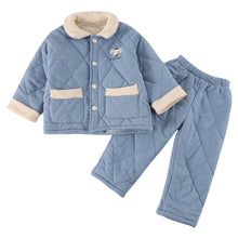 將圖片載入圖庫檢視器 DJ250594TG-冬季三層夾棉加厚家居服二件套裝
