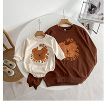 將圖片載入圖庫檢視器 2026010601SE-春秋季塗鴉熊長袖親子裝&amp;包屁
