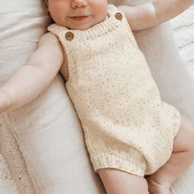 Load image into Gallery viewer, MY9404LS-Autumn and winter oatmeal color dotted sling knitted bodysuit 
