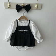 將圖片載入圖庫檢視器 Y9581LS-春季女寶假兩件裙式連身包屁衣&amp;髮式&amp;兩件套
