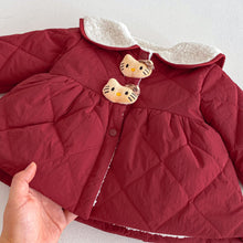 將圖片載入圖庫檢視器 ZDW5702SE-冬季小貓中國風加厚棉外套
