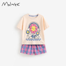 Load image into Gallery viewer, 111023TG-夏季短袖休閒兩件套裝
