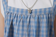 Load image into Gallery viewer, BB2609PCW-夏季｜藍格紋｜吊帶連衣裙
