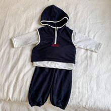 將圖片載入圖庫檢視器 CZ260890TG-春秋季連帽辦拉鍊背心休閒三件套裝
