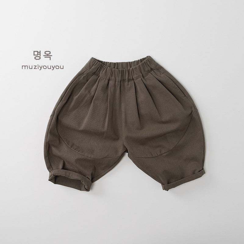25202PA-秋季韓版棉質休閒闊腿褲