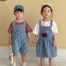 Load image into Gallery viewer, XK260920LS-夏季｜牛仔兄妹｜背帶套裝
