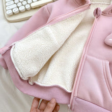 Load image into Gallery viewer, H10296TG冬季蘑菇刺繡加絨上衣+長褲套
