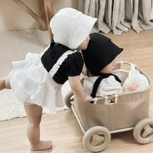 Load image into Gallery viewer, Y9553LS-Summer Girls Jacquard Bubble Skirt Strap Sweater + Hat 
