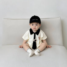Load image into Gallery viewer, 51402LS-Summer Korean style short-sleeved gentleman&#39;s style bodysuit 
