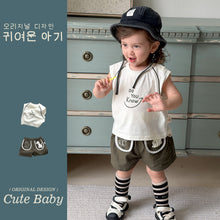 Load image into Gallery viewer, M627017TG-夏季｜字母背心｜短褲套裝
