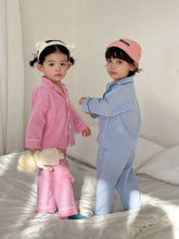 將圖片載入圖庫檢視器 CJ260869TG-春秋季兒童純棉格子家居兩件套
