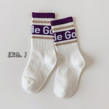 Load image into Gallery viewer, LEGO01AC-Korean combed cotton mid-tube trendy socks (3 pairs minimum order) 
