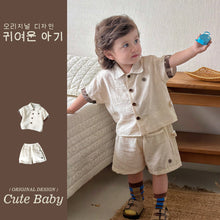 將圖片載入圖庫檢視器 M627149TG-夏季｜棉麻刺繡｜襯衫套裝
