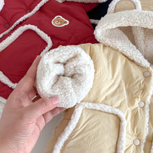 將圖片載入圖庫檢視器 ZDW5309SE-冬季小熊加絨連帽加厚棉外套
