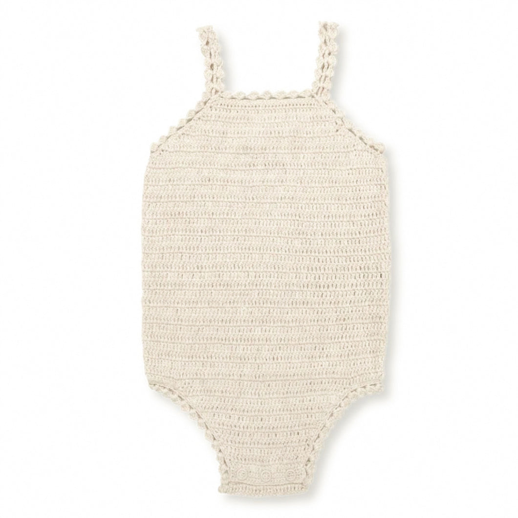 MY9501LS-Summer baby pure cotton braided sling knitted bodysuit 