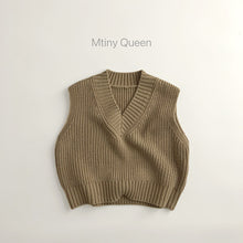 Load image into Gallery viewer, 23B26SE-春秋粗針V領復古馬甲
