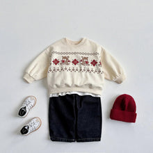 將圖片載入圖庫檢視器 625350SE-秋季韓版聖誕寬鬆圓領百搭長袖上衣
