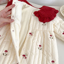 將圖片載入圖庫檢視器 H10633LS-冬季聖誕蘑菇刺繡加絨哈衣（加厚）
