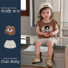 Load image into Gallery viewer, M627061TG-夏季｜小熊印花｜短褲套裝
