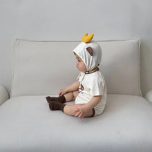 Load image into Gallery viewer, 51408LS-Summer short-sleeved little monkey eating banana shape bodysuit + hat 
