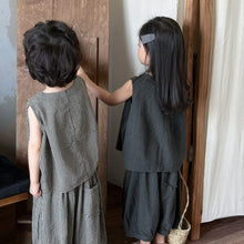 Load image into Gallery viewer, 25X28TG-夏季｜格紋森系｜背心兩件套
