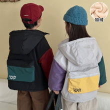 將圖片載入圖庫檢視器 DM250639SE-冬季拼色加絨保暖棉服外套
