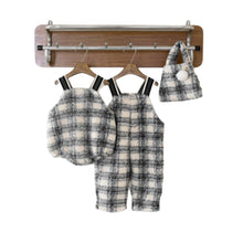 將圖片載入圖庫檢視器 Y5538LS-秋冬格子背帶褲｜兔子印花加厚款
