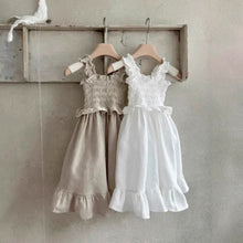 Load image into Gallery viewer, Y6520DS-Summer solid color ruffled sleeveless dress 
