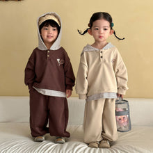 將圖片載入圖庫檢視器 CZ260895TG-春秋運動套裝｜假兩件衛衣褲
