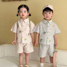 Load image into Gallery viewer, XZ260915TG-夏季｜條紋簡約｜襯衫套裝
