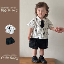 將圖片載入圖庫檢視器 M627100TG-夏季｜純棉襯衫｜短褲套裝
