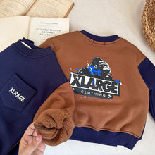 Load image into Gallery viewer, TC1583SE-Autumn and winter boys and girls thickened contrasting Japanese style stitching tops 
