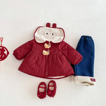 將圖片載入圖庫檢視器 ZDW5702SE-冬季小貓中國風加厚棉外套
